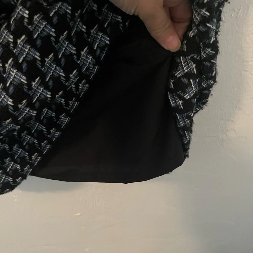 Ann Taylor Denim Tweet Houndstooth Dress size 2P - Picture 10 of 13